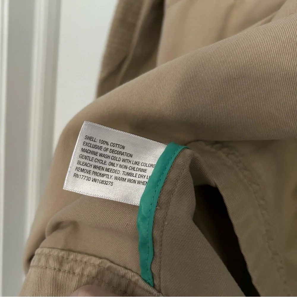 Mossimo Supply Co women’s medium tan cotton lightweight spring jacket longline